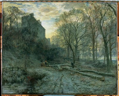 Winton House, East Lothian: ein frostiger Morgen, 1872 von Samuel Bough